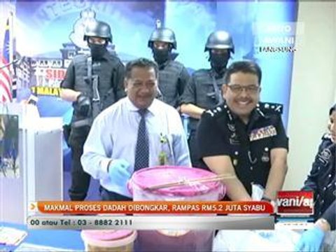 Makmal proses dadah dibongkar, rampas RM5.2 juta syabu