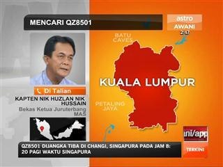 Mencari QZ8501: Reaksi Kapten Nik Huzlan Nik Hussain