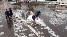 Ordu'da kar eğlenceye dönüştü