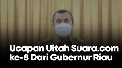 Gubernur Riau Drs. H. Syamsuar, M.Si. Berikan Ucapan Ulang Tahun Suara ke-8 Lewat Pantun