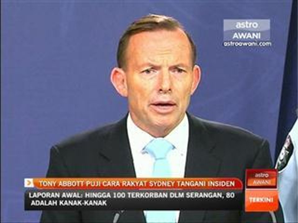 Tony Abbott puji cara rakyat Sydney tangani insiden