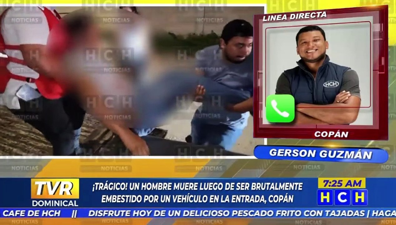 Hombre muere tras ser atropellado por un vehículo en La Entrada, Copán