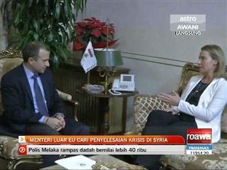 Menteri luar EU cari penyelesaian krisis di Syria