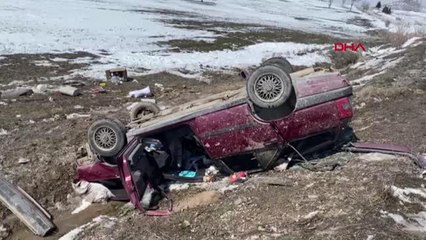 Son dakika haber! OTOMOBİL TAKLA ATTI; SÜRÜCÜ ÖLDÜ, EŞİ YARALI