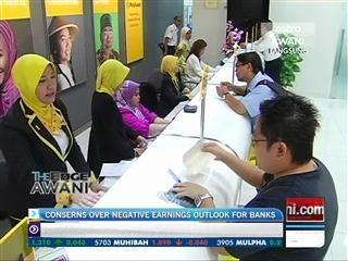 Concerns over negative earnings outlook for banks