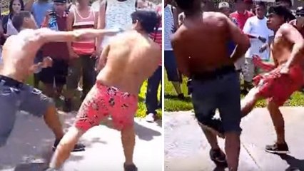 Deux Philippins se mettent une bonne dérouillée au cours d'une bagarre