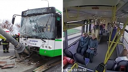 Russie : un chauffeur de bus s'endort au volant