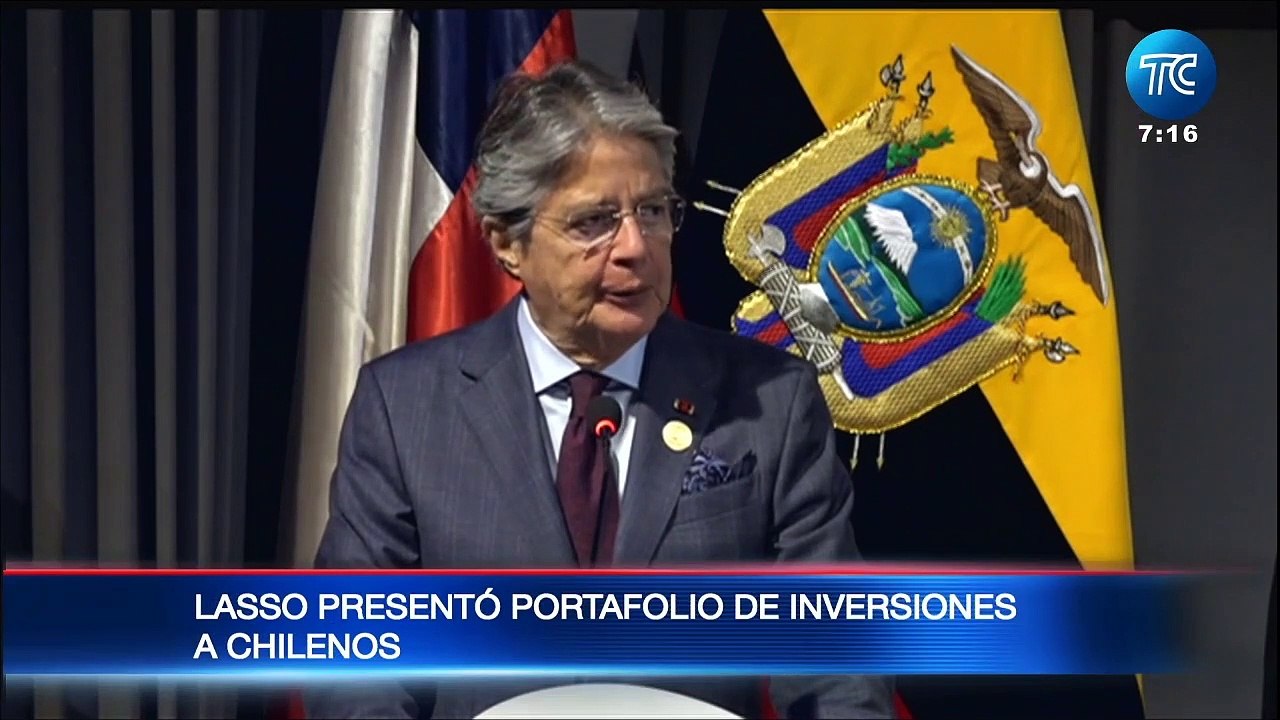 Presidente Lasso presentó portafolio de inversiones a chilenos