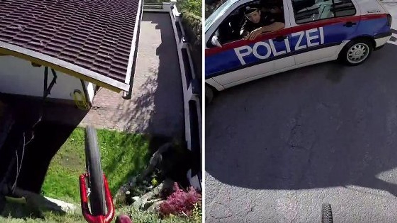 La course-poursuite de folie de Fabio Wibmer en VTT avec la police