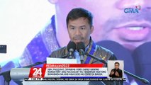 Sen. Pacquiao, sinabing hindi dapat gawing mandatory ang pagsusuot ng facemask ngayong bumababa na ang mga kaso ng COVID sa bansa | 24 Oras