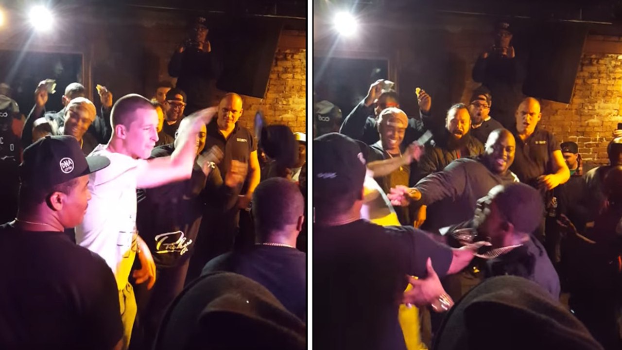 Deux rappeurs se lancent dans la baston pendant une battle