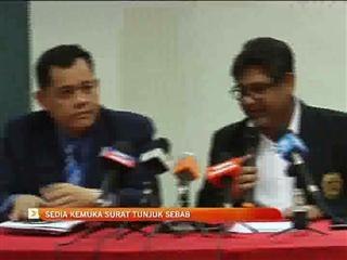 Piya sedia untuk kemuka surat tunjuk sebab