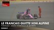 Incident pour Esteban Ocon - Essais hivernaux F1 de Bahreïn