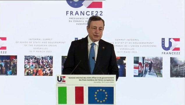 DRAGHI: IL VERTICE DI VERSAILLES É STATO VERAMENTE UN SUCCESSO, RARAMENTE HO VISTO L' UNIONE EUROPA COSÌ COMPATTA