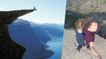 Le rocher Trolltunga suspendu à plus de 600 mètres d'altitude en Norvège