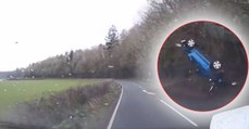 Une caméra embarquée filme une terrible sortie de route