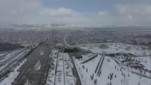 BALIKESİR - (DRONE) Kar yağışı etkili oldu
