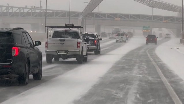 Winter weather slams the southern Plains