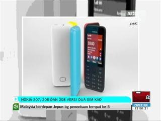 Nokia 207, 208 & 208 versi dua sim kad