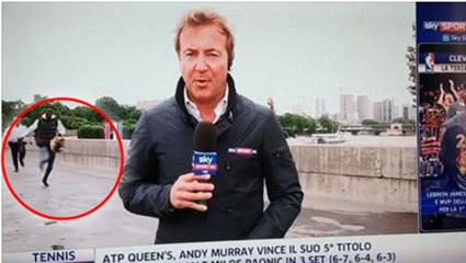 Euro 2016 : un journaliste interrompt son direct à cause... d'une course-poursuite