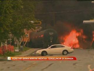 Keretapi tergelincir di Kanada