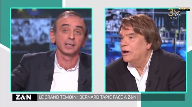 Bernard Tapie à Éric Zemmour : Je vais me lever, je vais t'en mettre une