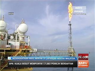 Tingkat hasil minyak di lapangan minyak Malaysia