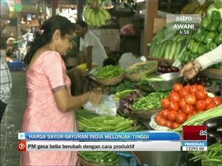 Harga sayur-sayuran India melonjak tinggi