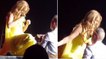 Celine Dion perturbe un de ses fans en calant son micro entre ses seins