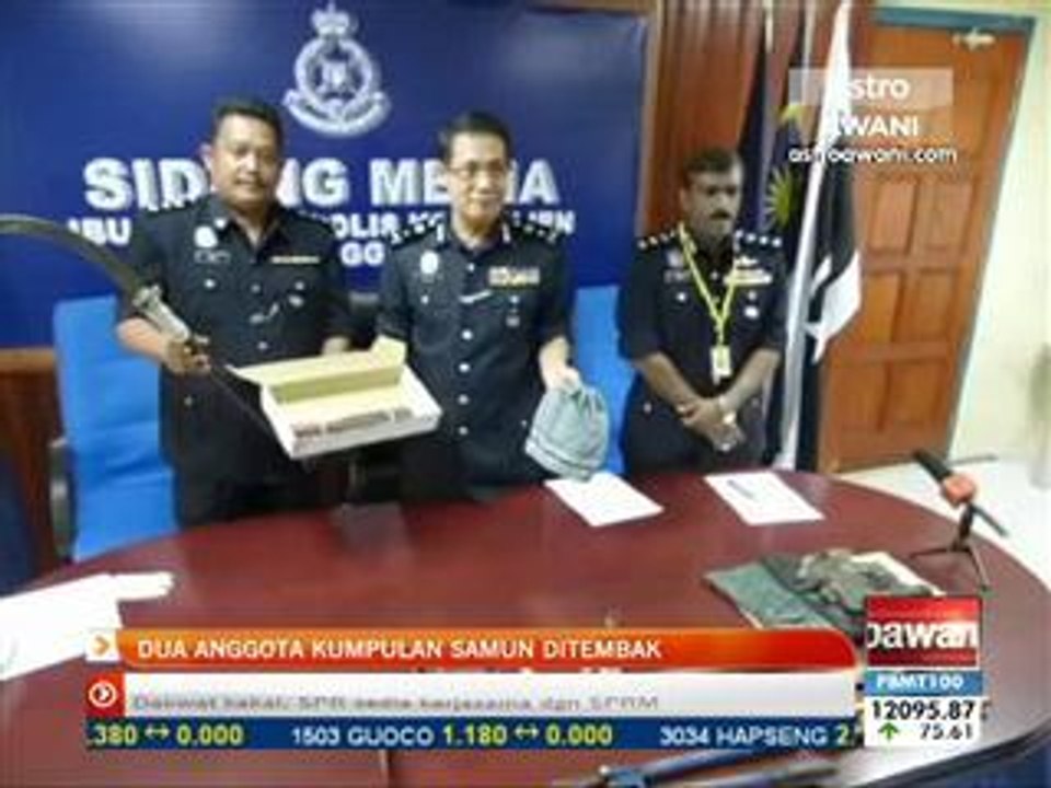 2 anggota geng samun ditembak