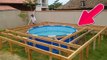 Par manque de budget, cet homme décide de construire sa piscine seul... Le résultat est génial !
