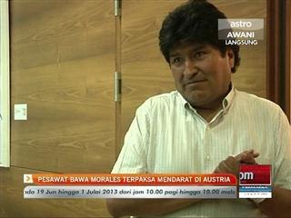 Pesawat bawa Morales terpaksa berhenti di Austria