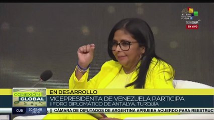 Delcy Rodríguez afirma que el único camino posible es el diálogo