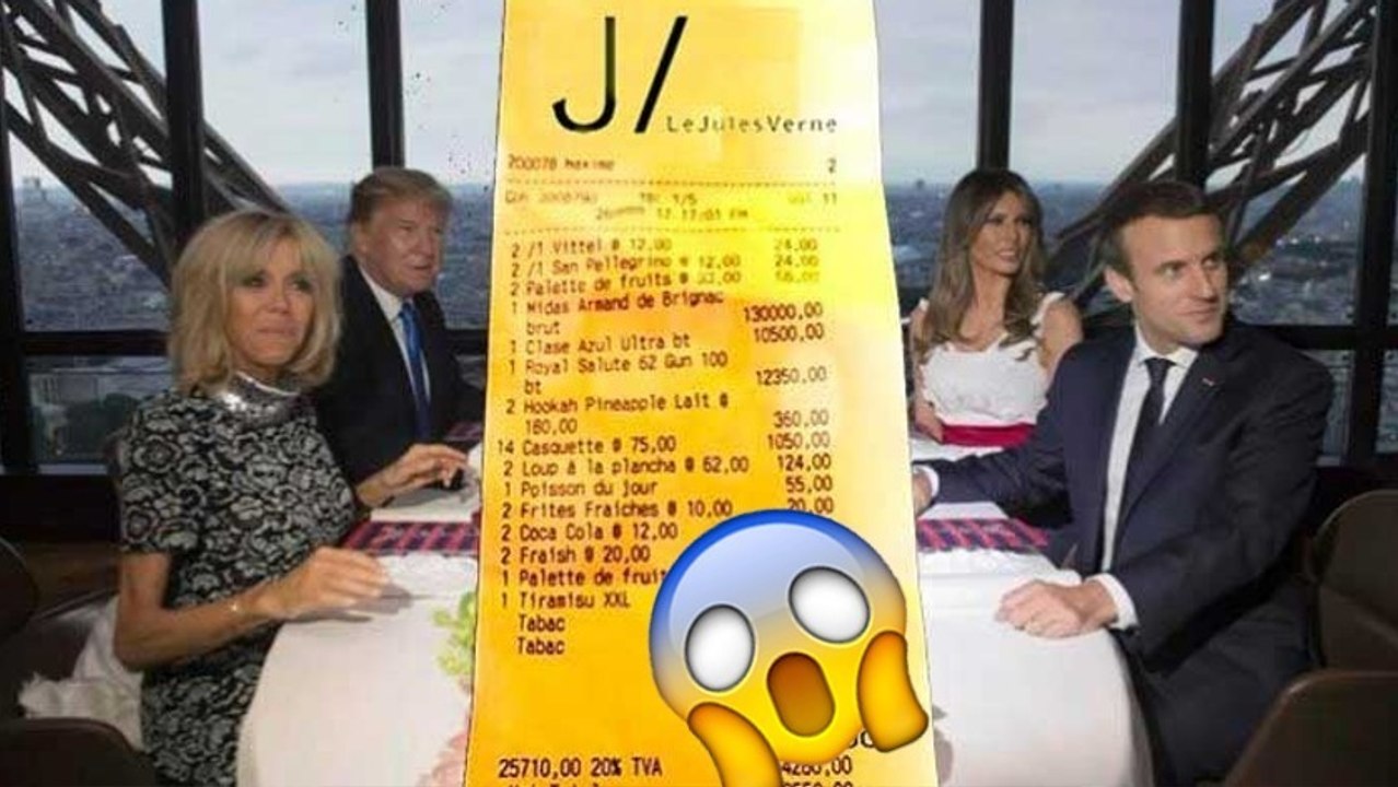 Emmanuel Macron : voici la vraie somme qu'aurait pu coûter son repas, avec Donald Trump, en haut de la Tour Eiffel
