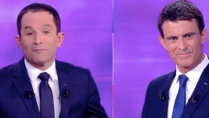 Primaire de la gauche : Benoît Hamon et Manuel Valls parlent en anglais durant le débat