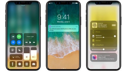 iPhone 8 : magnifique concept tournant sous iOS 11
