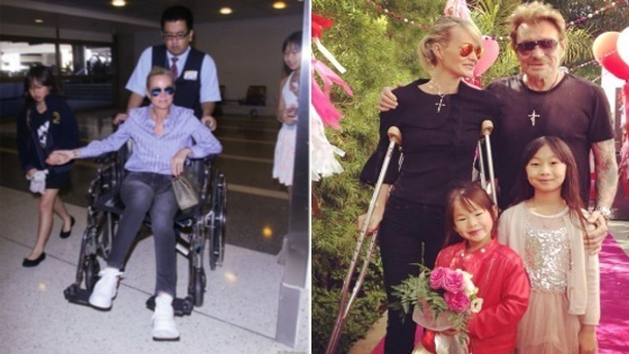 Laeticia Hallyday : voici pourquoi la femme de Johnny est en béquilles ou en fauteuil roulant depuis plusieurs semaines