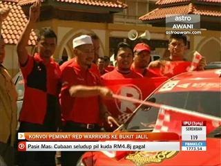 Konvoi penyokong TRW ke Bukit Jalil