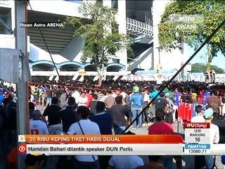 20 ribu keping tiket habis dijual dalam masa 3 jam