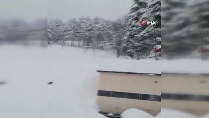 Kastamonu'nun sahil kesiminde yoğun kar yağışı