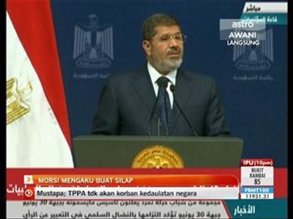 Morsi mengaku buat silap