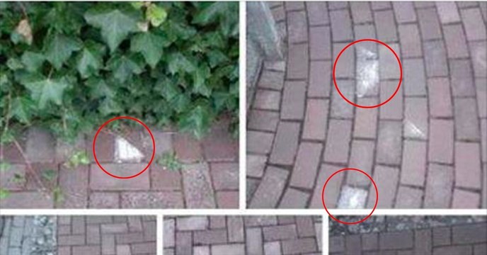 Attention si vous voyez des pavés blanchis près de chez vous !