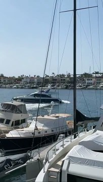 Il vole un yacht et s'amuse à foncer dans les autre bateaux du port