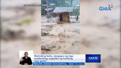 Matinding baha sa Davao Occidental, sinagupa ng mga residenteng nagsalba ng kanilang mga gamit | Saksi