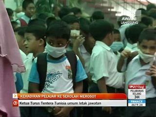Kehadiran pelajar ke sekolah merosot