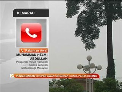 Pengurangan litupan awan sebabkan cuaca panas kering