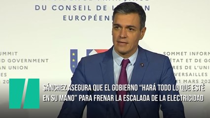 Pedro Sánchez asegura que hará "todo lo que esté en la mano del Gobierno" para defenderse  del "chantaje energético de Putin"