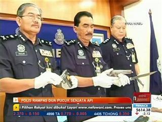 Polis rampas dua pucuk senjata api