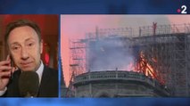 Incendie de Notre-Dame : Stéphane Bern très ému devant les images de la cathédrale en flammes (VIDEO)