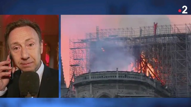Incendie de Notre-Dame : Stéphane Bern très ému devant les images de la cathédrale en flammes (VIDEO)